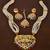 Gold plated pearl and stone embellished jadau necklace rani haar JNS9
