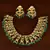 Gold Plated Panna Stone Embellished Designer Jadau Necklace JNS11