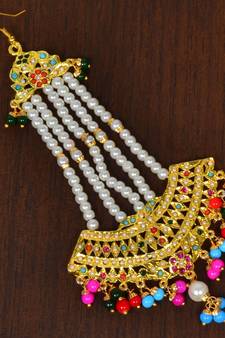 Gold plated jadau pearl passa JP3