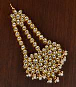Gold plated kundan embellished passa for wedding JP5