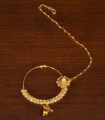 Kundan and Stone Embellished Nose Ring NR14