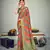 Orange and Green Banarasi with Zari Weaving Silk Traditional Maharani saree