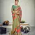 Orange and Green Banarasi with Zari Weaving Silk Traditional Maharani saree