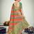 Orange and Green Banarasi with Zari Weaving Silk Traditional Maharani saree