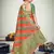 Orange and Green Banarasi with Zari Weaving Silk Traditional Maharani saree