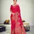 Dark pink Banarasi with Zari Weaving Silk Traditional Maharani saree