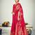 Dark pink Banarasi with Zari Weaving Silk Traditional Maharani saree