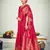 Dark pink Banarasi with Zari Weaving Silk Traditional Maharani saree