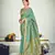 Firozi Banarasi with Zari Weaving Silk Traditional Maharani saree