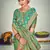 Firozi Banarasi with Zari Weaving Silk Traditional Maharani saree