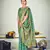 Firozi Banarasi with Zari Weaving Silk Traditional Maharani saree