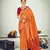 Orange Banarasi with Zari Weaving Silk Traditional Maharani saree