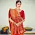 Orange Banarasi with Zari Weaving Silk Traditional Maharani saree