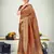 Brown Green Banarasi with Zari Weaving Silk Traditional Maharani saree
