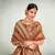 Brown Green Banarasi with Zari Weaving Silk Traditional Maharani saree