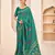 Teal green Banarasi with Patola Weaving Silk Traditional Rajwadi saree