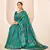 Teal green Banarasi with Patola Weaving Silk Traditional Rajwadi saree