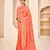 Peach Banarasi with Patola Weaving Silk Traditional Rajwadi saree