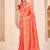 Peach Banarasi with Patola Weaving Silk Traditional Rajwadi saree