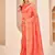 Peach Banarasi with Patola Weaving Silk Traditional Rajwadi saree