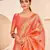 Peach Banarasi Weaving Silk Traditional Rajwadi saree
