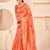 Peach Banarasi Weaving Silk Traditional Rajwadi saree