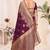 Wine Banarasi Weaving Silk Traditional Royal saree