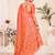 Peach Banarasi Weaving Silk Traditional Royal saree