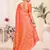 Peach Banarasi Weaving Silk Traditional Royal saree