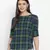 Polish green brush check women top