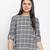 Posh Grey brush check women top