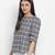 Posh Grey brush check women top