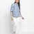 Happer blues briush check women top
