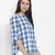Happer blues briush check women top