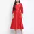 Red glam Dupion silk women long dress