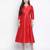 Red glam Dupion silk women long dress
