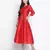 Red glam Dupion silk women long dress