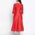 Red glam Dupion silk women long dress