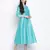 Glazing Turq Dupion silk women long dress