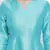 Glazing Turq Dupion silk women long dress