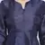 Lazzle navy blue Dupion silk women long dress
