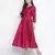 Razzle pink Dupion silk women long dress