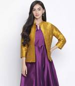 Sazzle mustrad Dupion silk women shurg