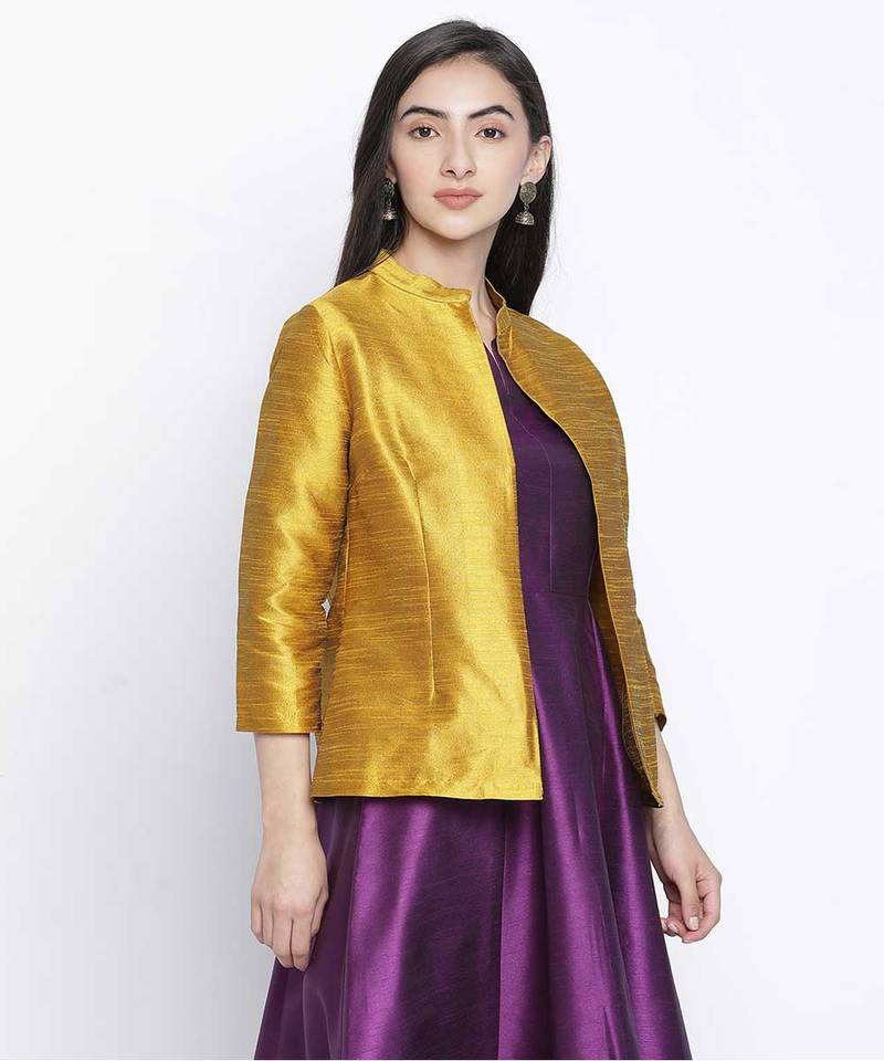 Sazzle mustrad Dupion silk women shurg