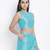 Mettalic Turq Dupion silk women crop top