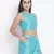 Mettalic Turq Dupion silk women crop top
