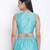 Mettalic Turq Dupion silk women crop top