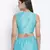 Mettalic Turq Dupion silk women crop top