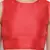solid red Dupion silk women crop top
