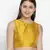 Shinner mustard Dupion silk women crop top